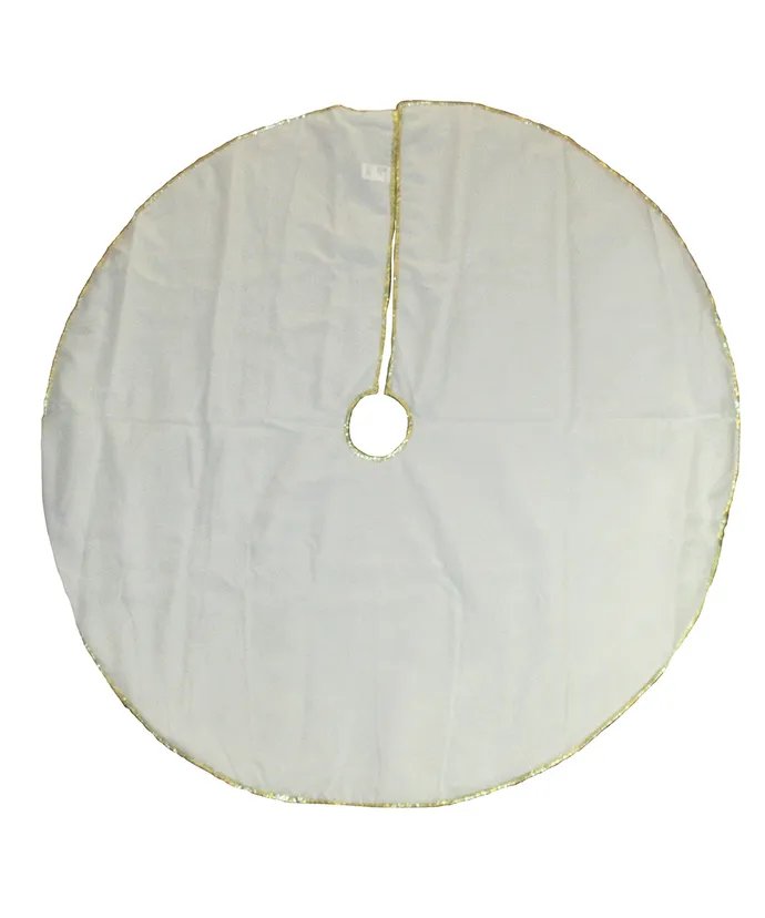 An image of Kurt Adler Gold Tree and Reindeer Applique Tree Skirt