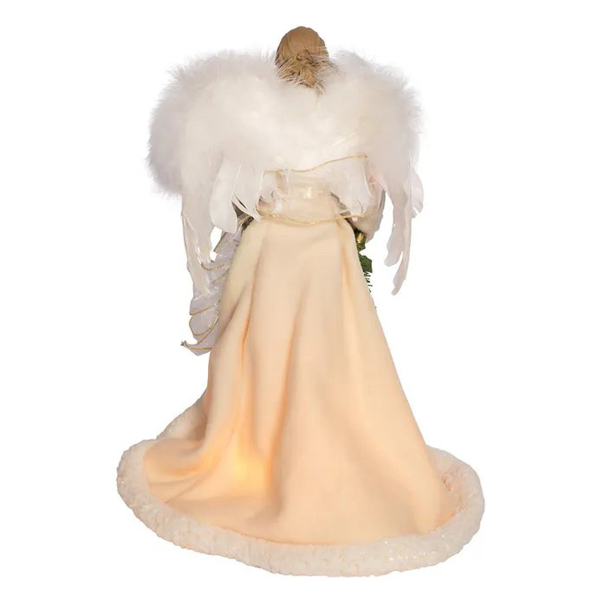 An image of Kurt Adler 10-Light Ivory and Grey Angel Treetop