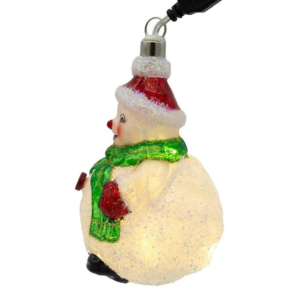An image of Kurt Adler USB LED Fairy Light Snowman Ornament