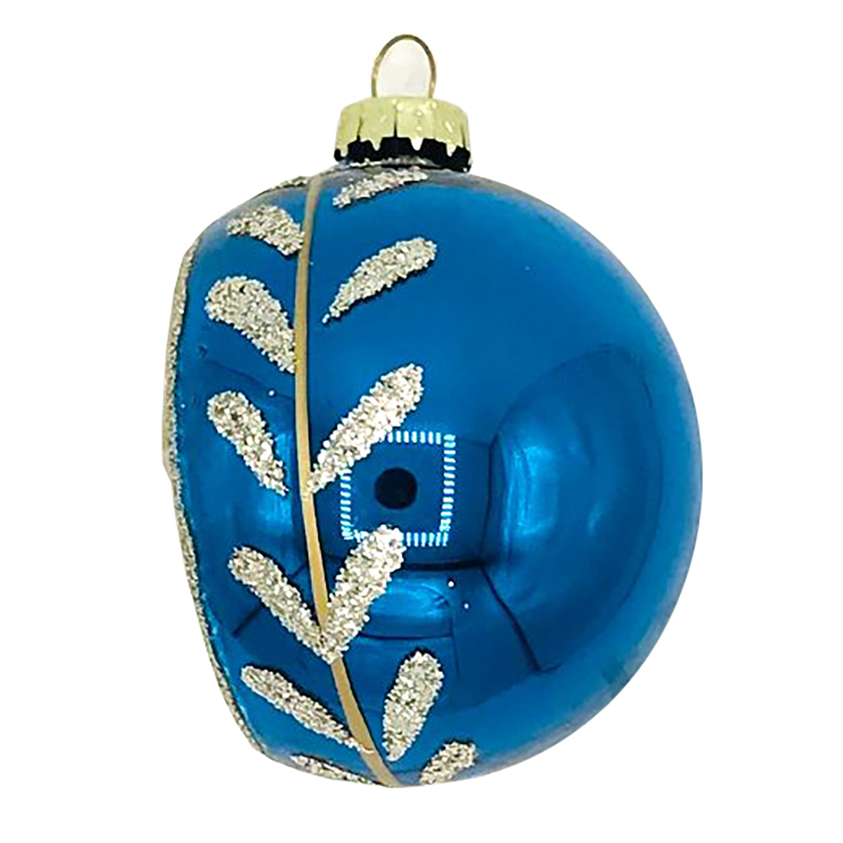 An image of Winter Street Vintage Ball Blue Ornament