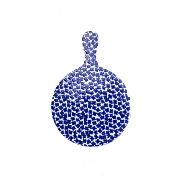 Vietri Santorini Flowers Round Cheese Board