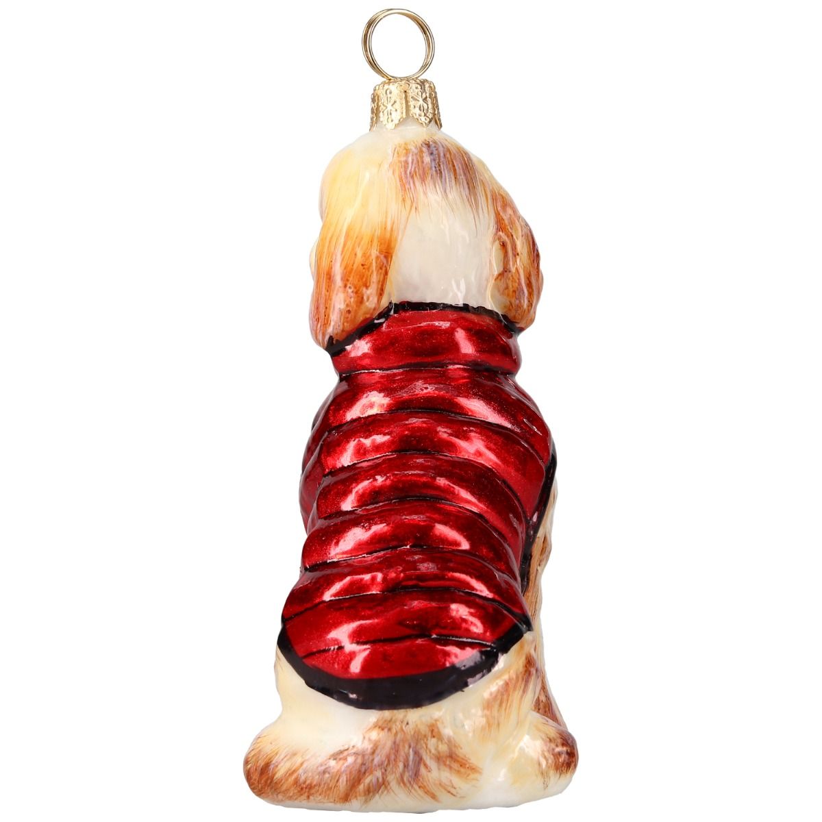 Joy to the World Goldendoodle in Winter Coat Ornament