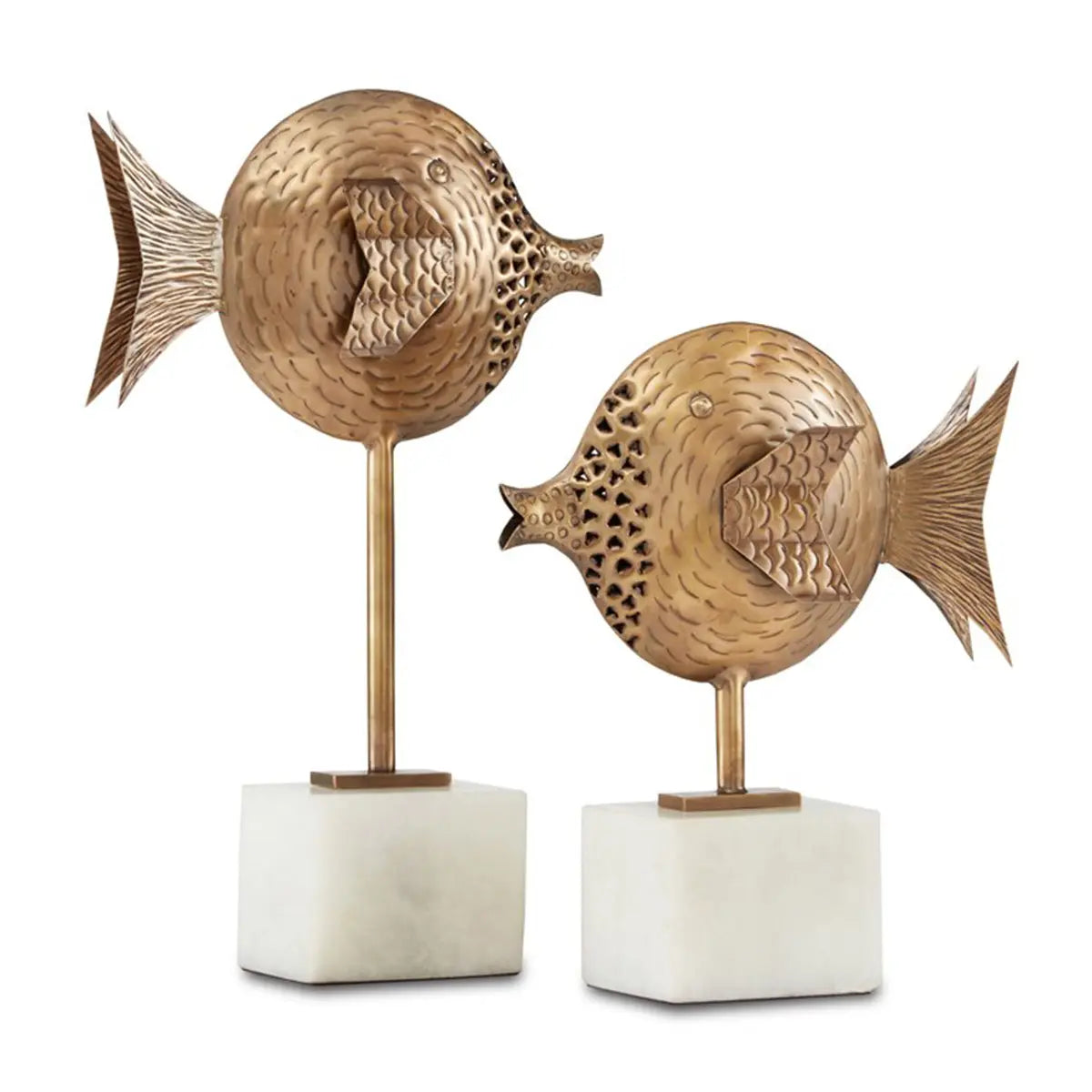 Currey & Company Cici Brass Fish Set of 2
