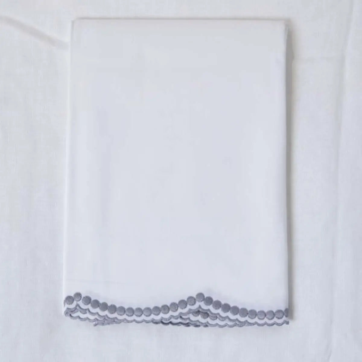Gracious Home Amanda Pillowcase , Flat Sheet Grey