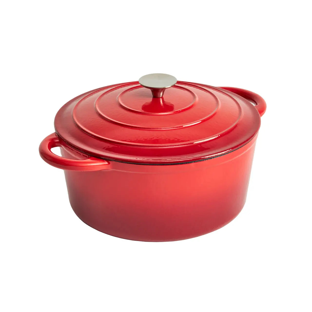 Enameled Cast Iron 9.5 inch Round Dutch Oven in Red