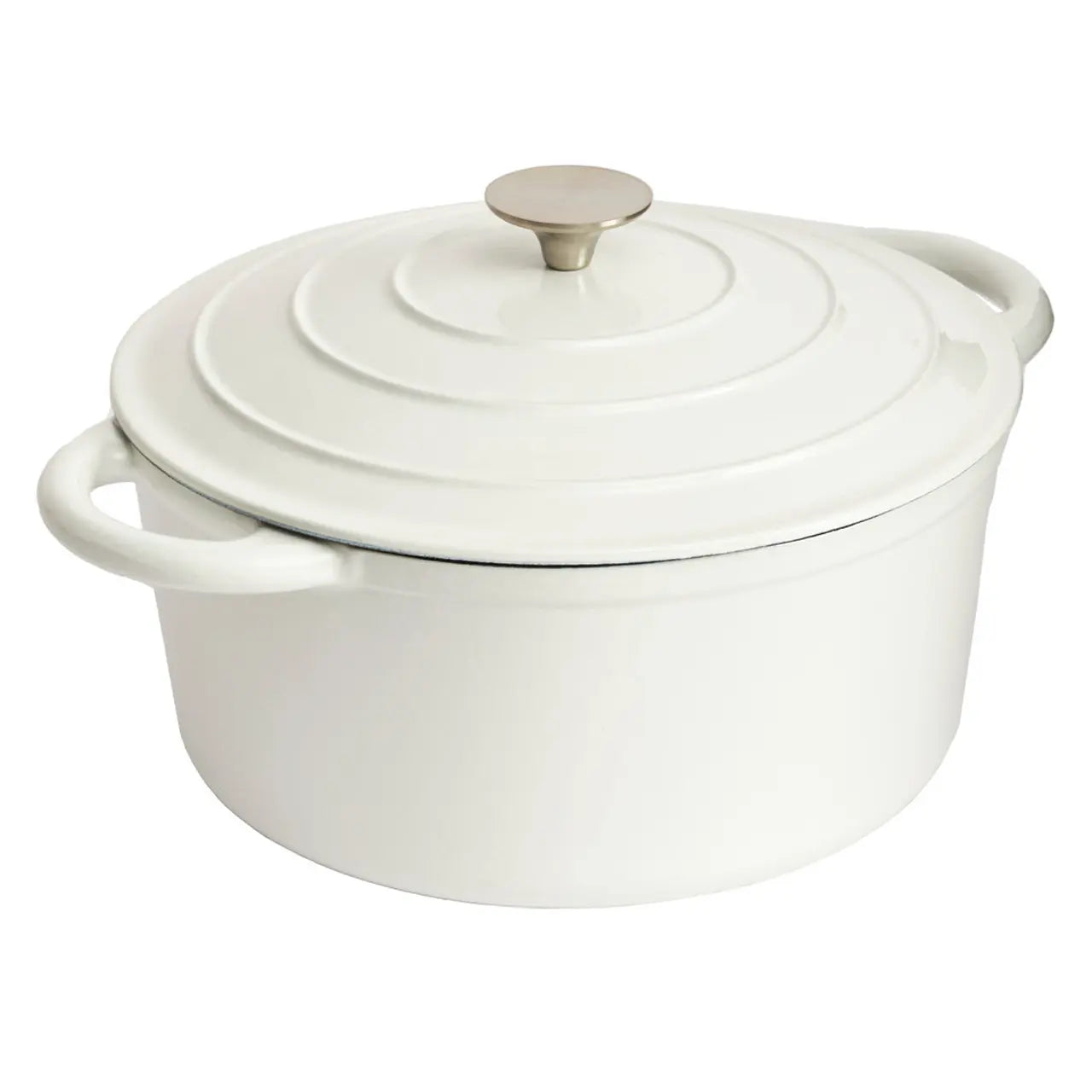 Enameled Cast Iron 11 inch Round Dutch Oven in White