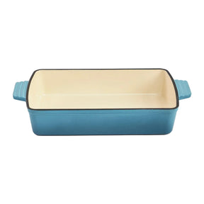 Enameled Cast Iron 13 inch by 9 inch Rectangle Baking Dish in Agave