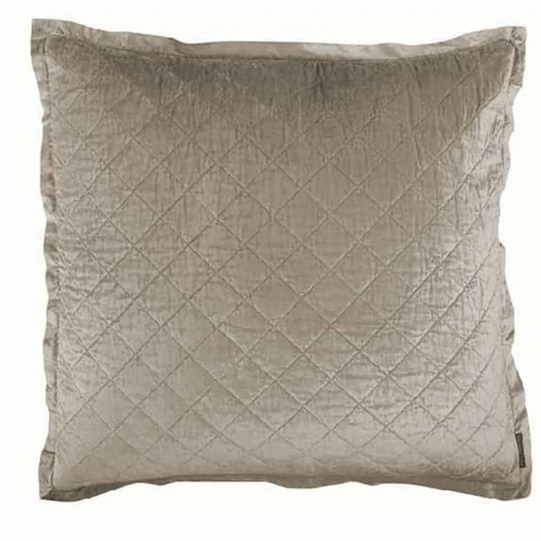 Lili Alessandra Chloe Diamond Quilted Euro Pillow in Fawn
