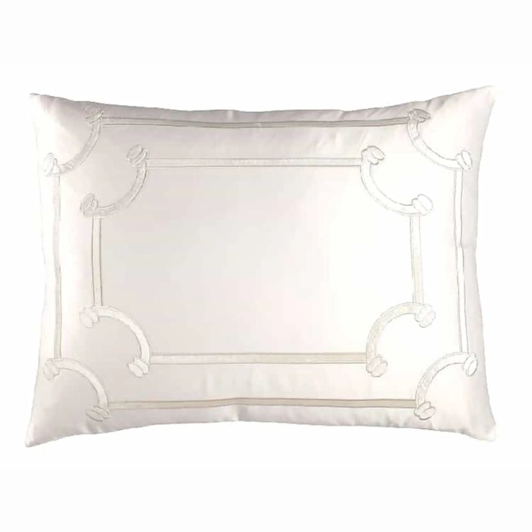 Lili Alessandra Vendome Standard Pillow in Ivory
