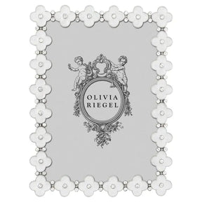 Olivia Riegel White Enamel Clover 5x7 Frame 