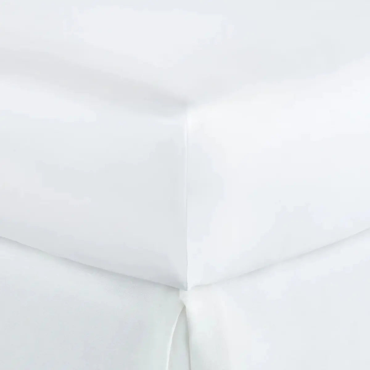 Peacock Alley Soprano White Fitted Sheet on a mattress