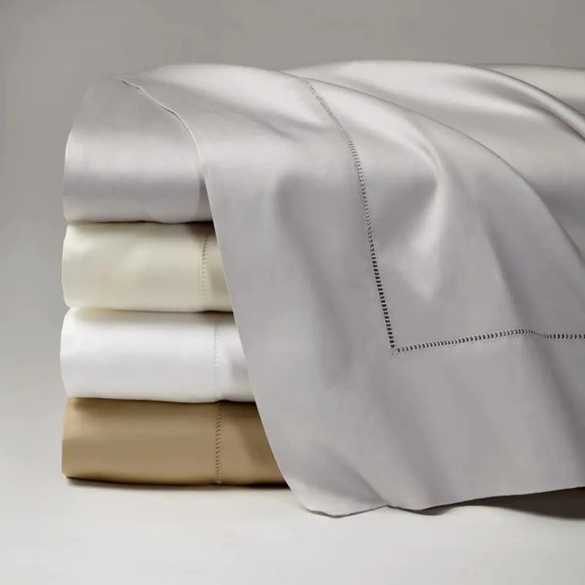 Sferra Fiona Flat Sheet Collection stacked together