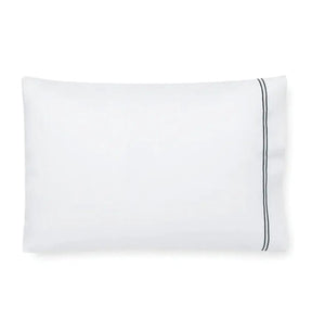 Sferra Grande Hotel Pillowcase Pair in White with Black Trim