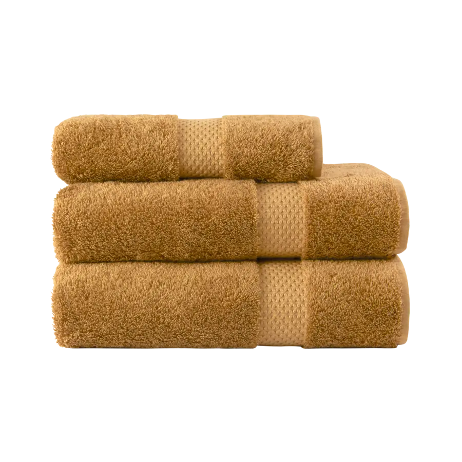 yves delorme Etoile Bath Towels in Terre stacked