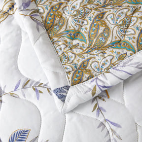Close up of Yves Delorme Grimani Quilted Coverlet