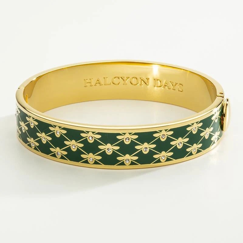 Halcyon Days Bee Sparkle Hinged Bangle