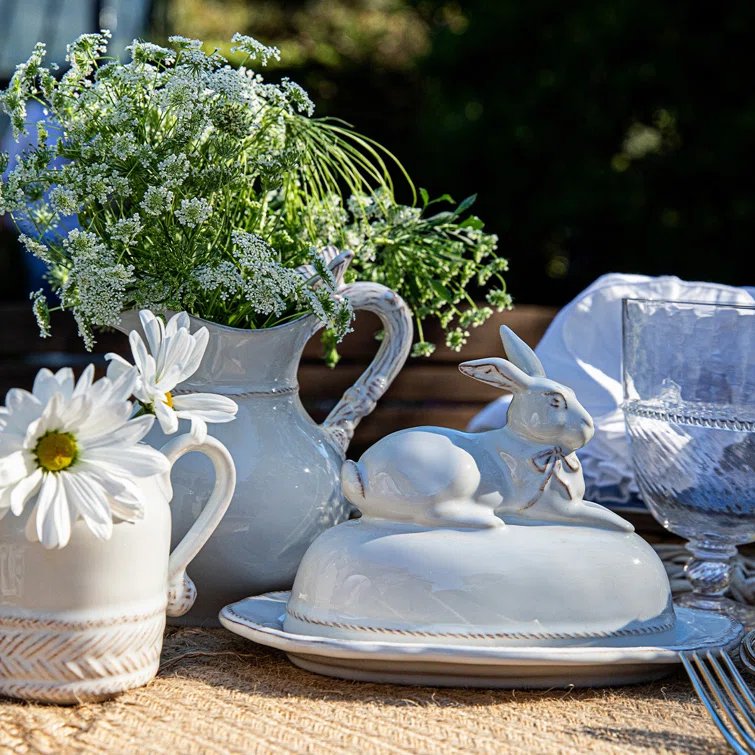 An image of Juliska Clever Creatures Bridget Bunny Butter Dish