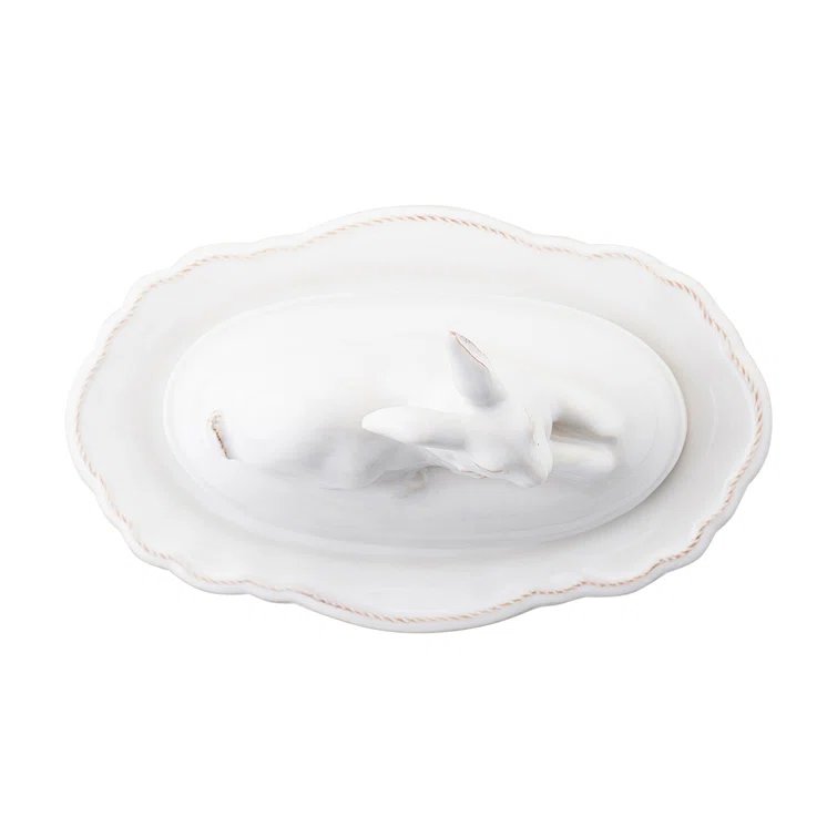An image of Juliska Clever Creatures Bridget Bunny Butter Dish