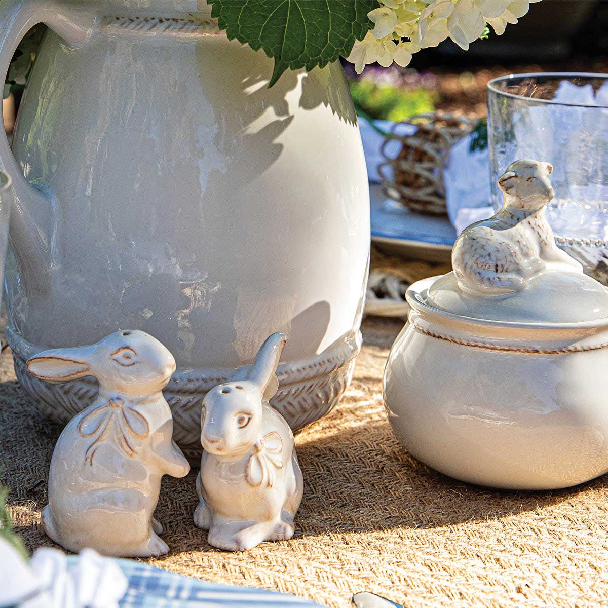 An image of Juliska Clever Creatures Bunny Salt & Pepper Set