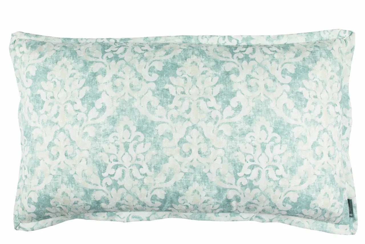 Lili Alessandra Milan King Pillow Spa Faded Damask Venetian Linen
