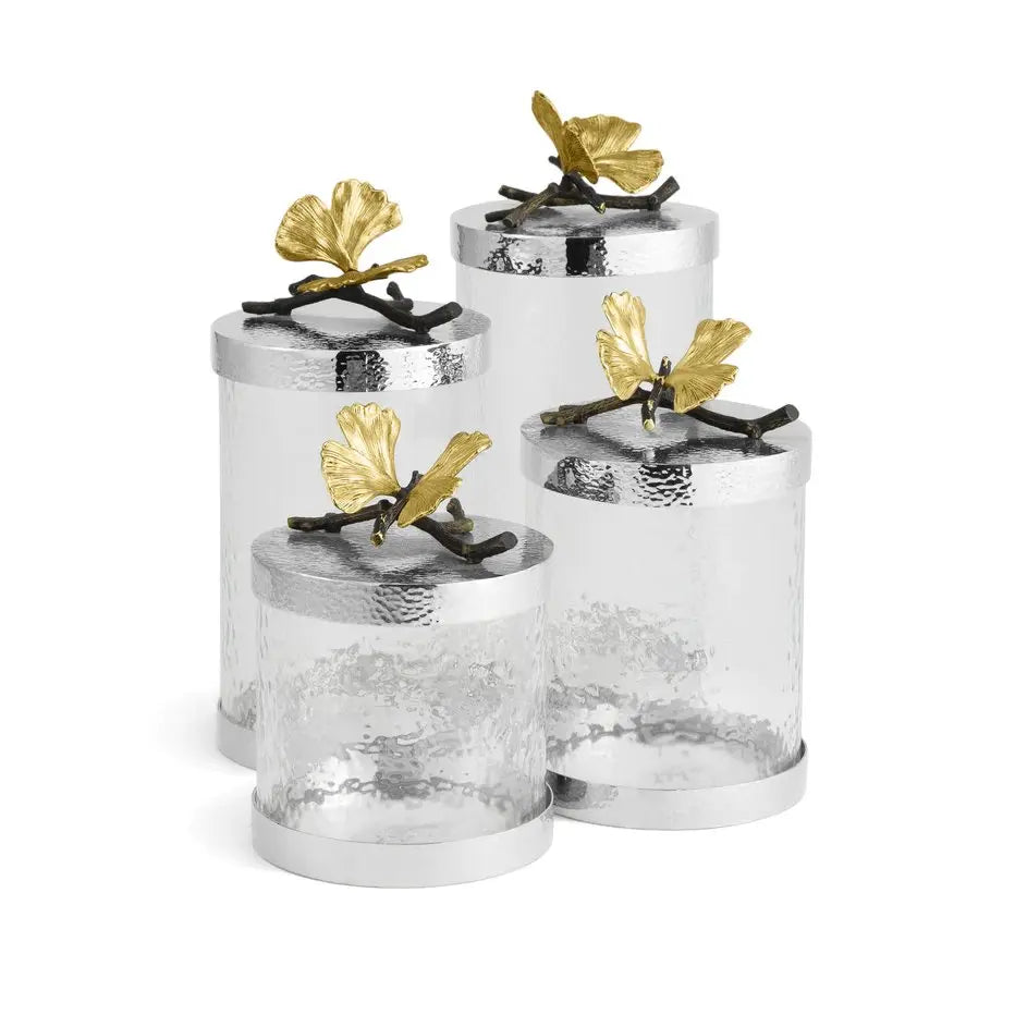 Michael Aram Butterfly Ginkgo Kitchen Canister in all four sizes