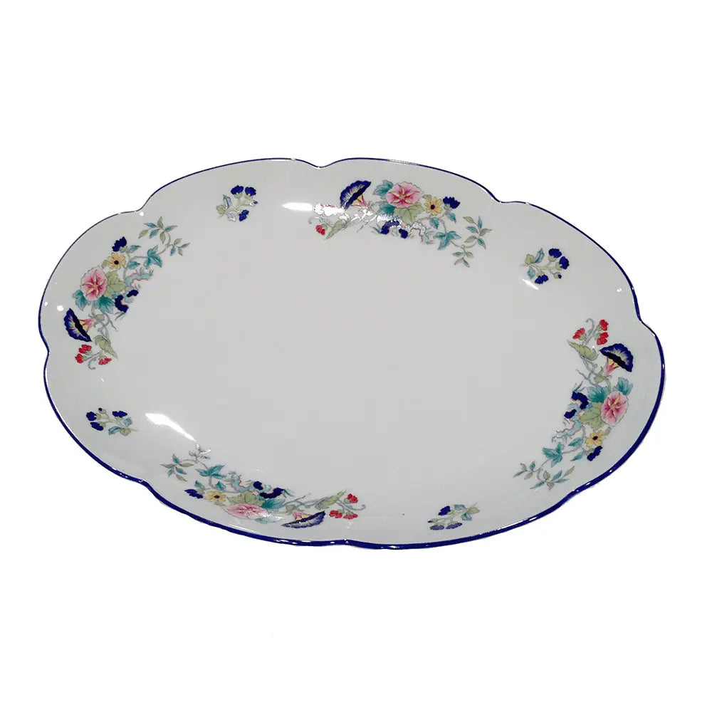 Royal Limoges Paradis Bleu Medium Oval Platter 
