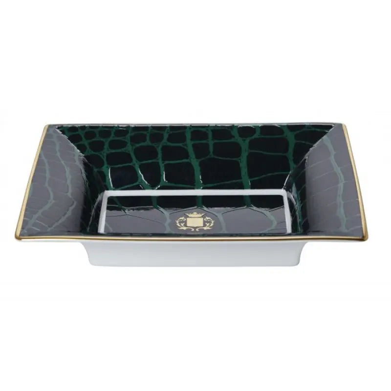 Prouna Vide Poche Alligator Jewelry Tray in Emerald