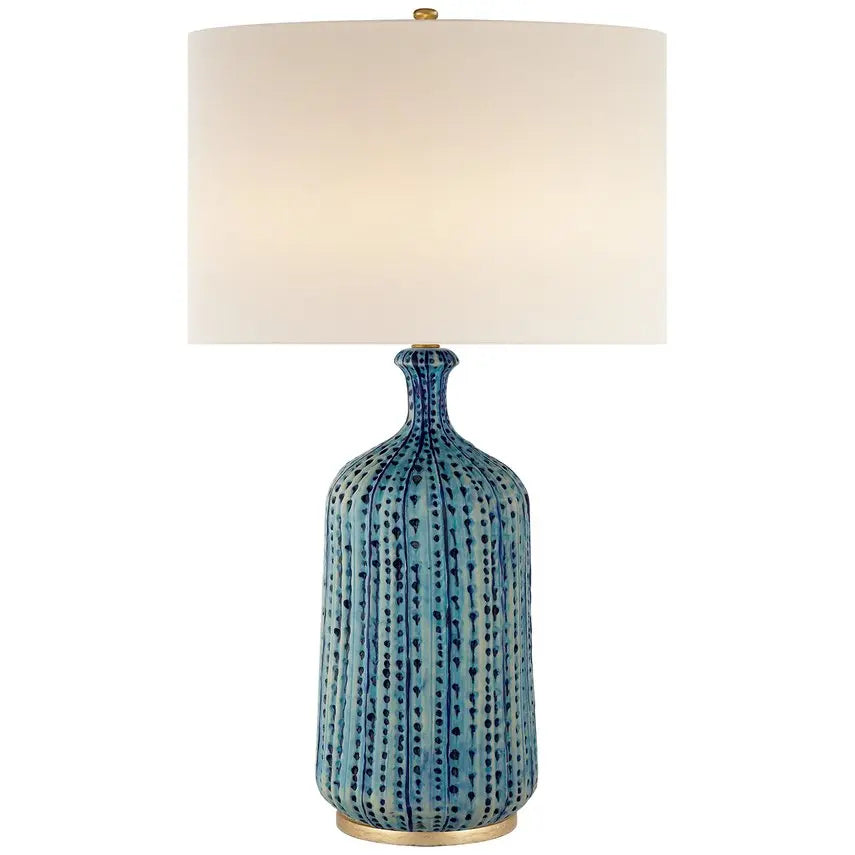 Visual Culloden Table Lamp in Pebbled Aquamarine
