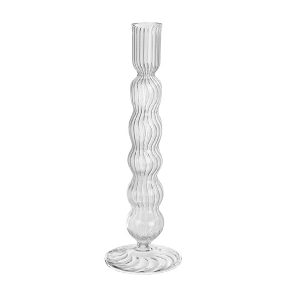 ShiShi Clear Glass Taper Candle Holder