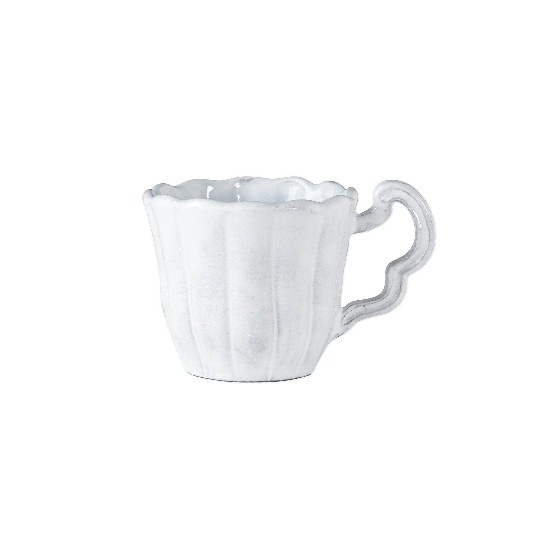 Vietri Incanto Stone Scallop Mug - White
