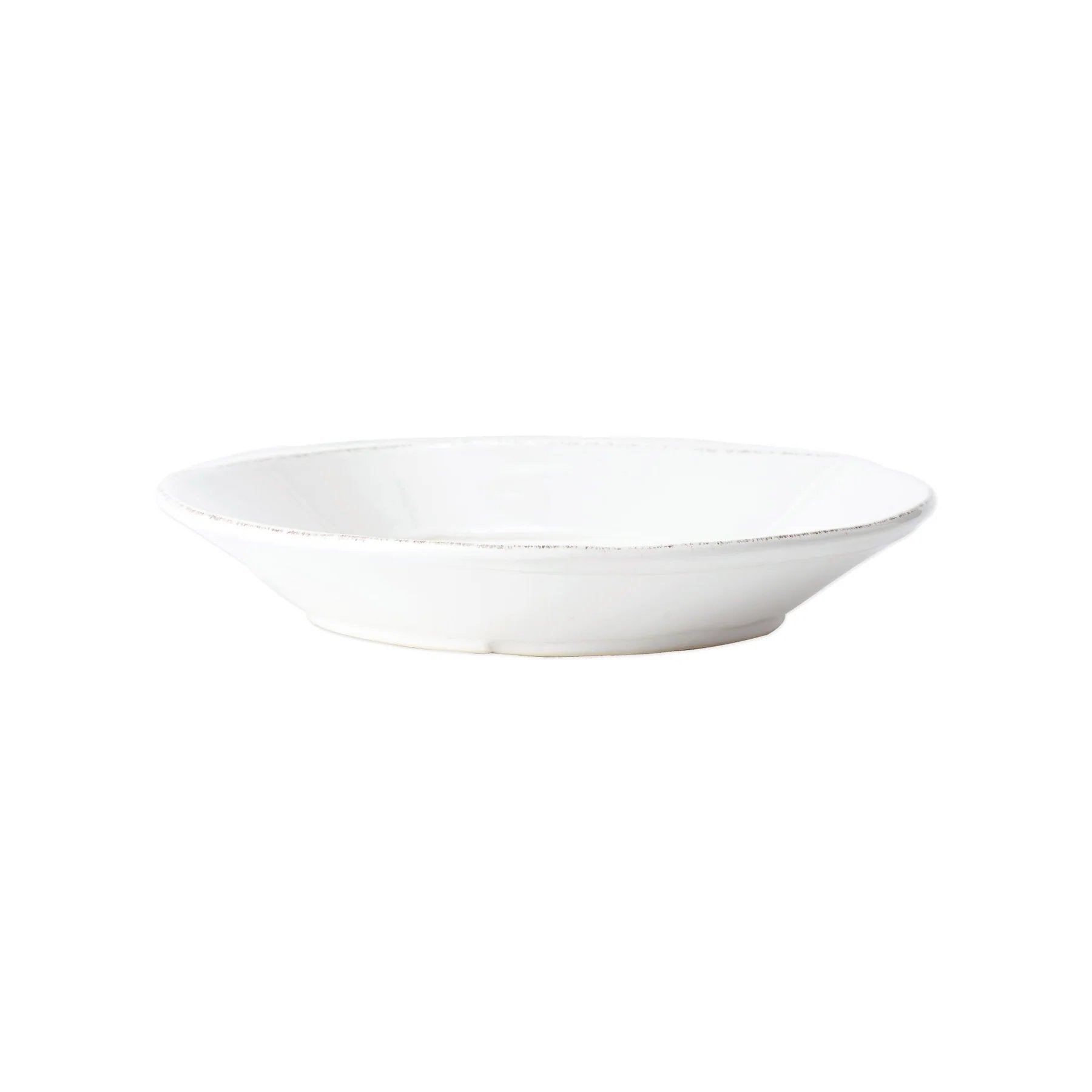 Vietri Melamine Lastra White Shallow Bowl