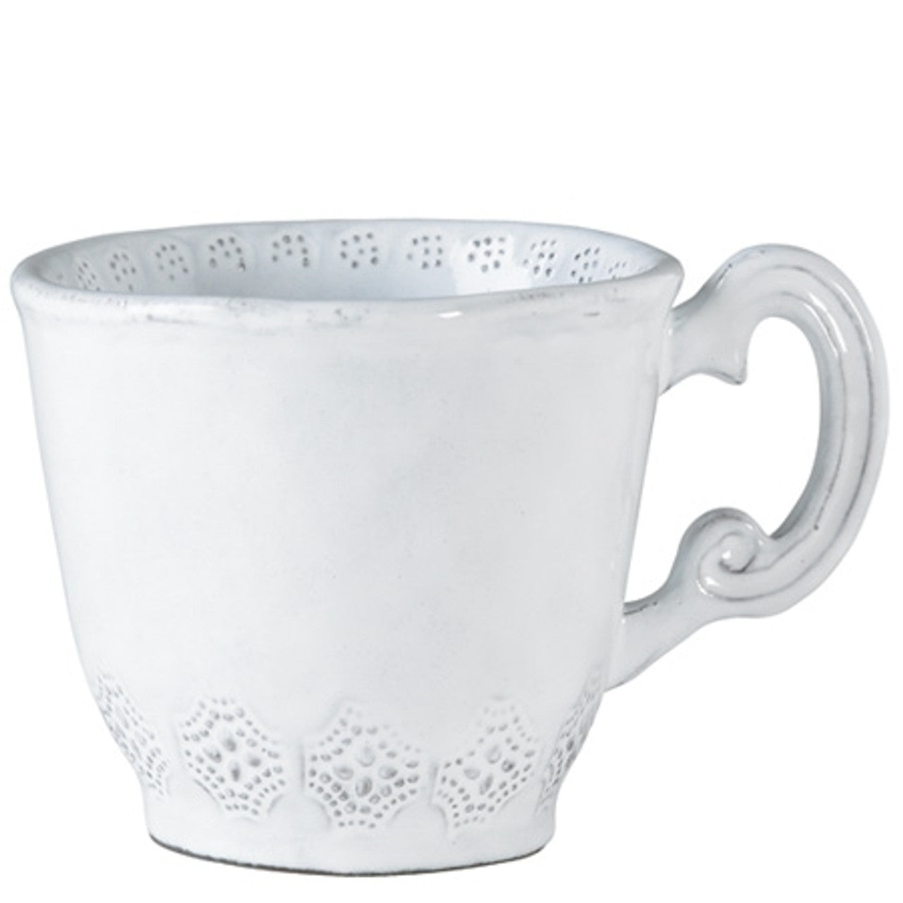 Vietri Incanto White Stone Lace Mug