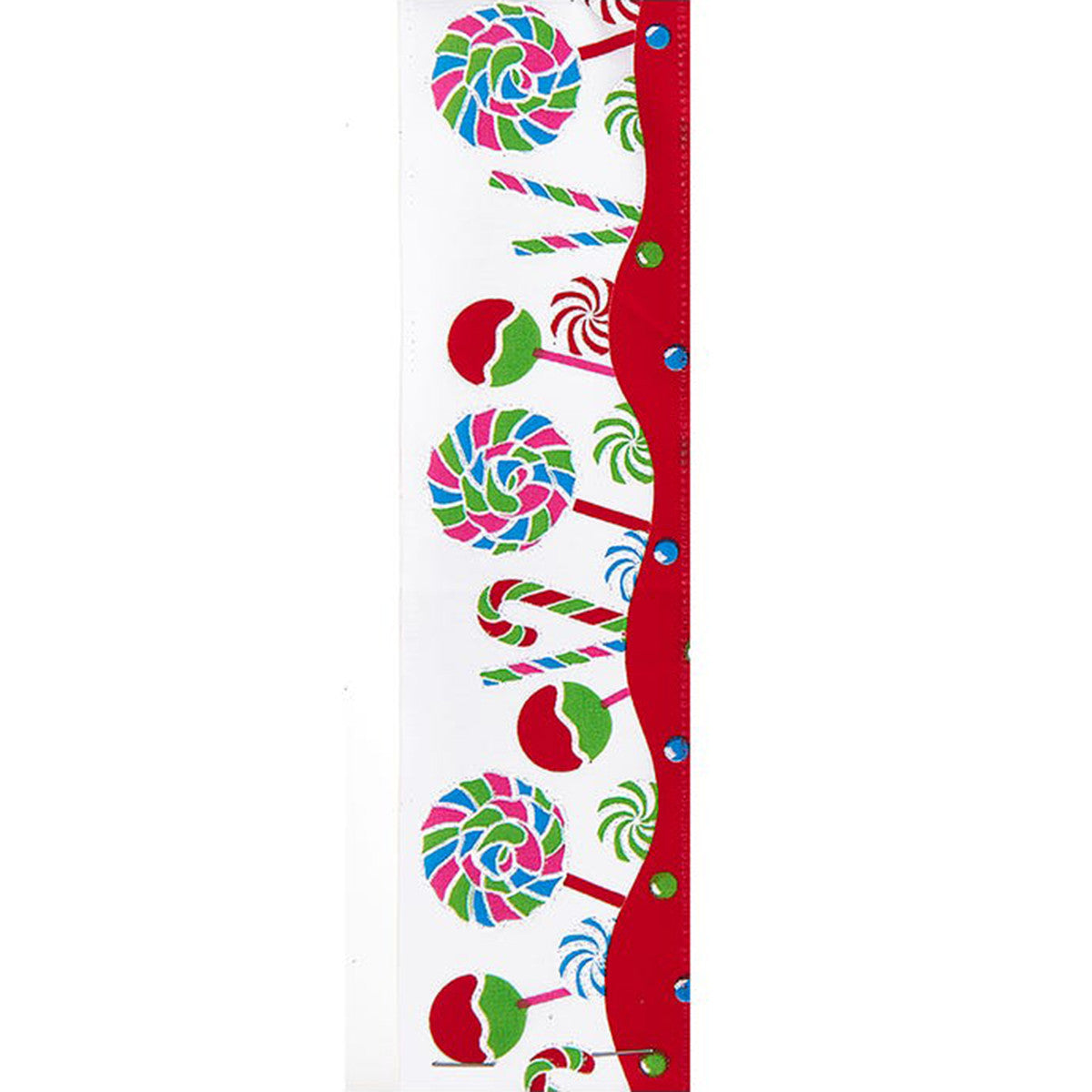 Kurt S Adler 2.5in  x 10 Yd Candy Design Ribbon
