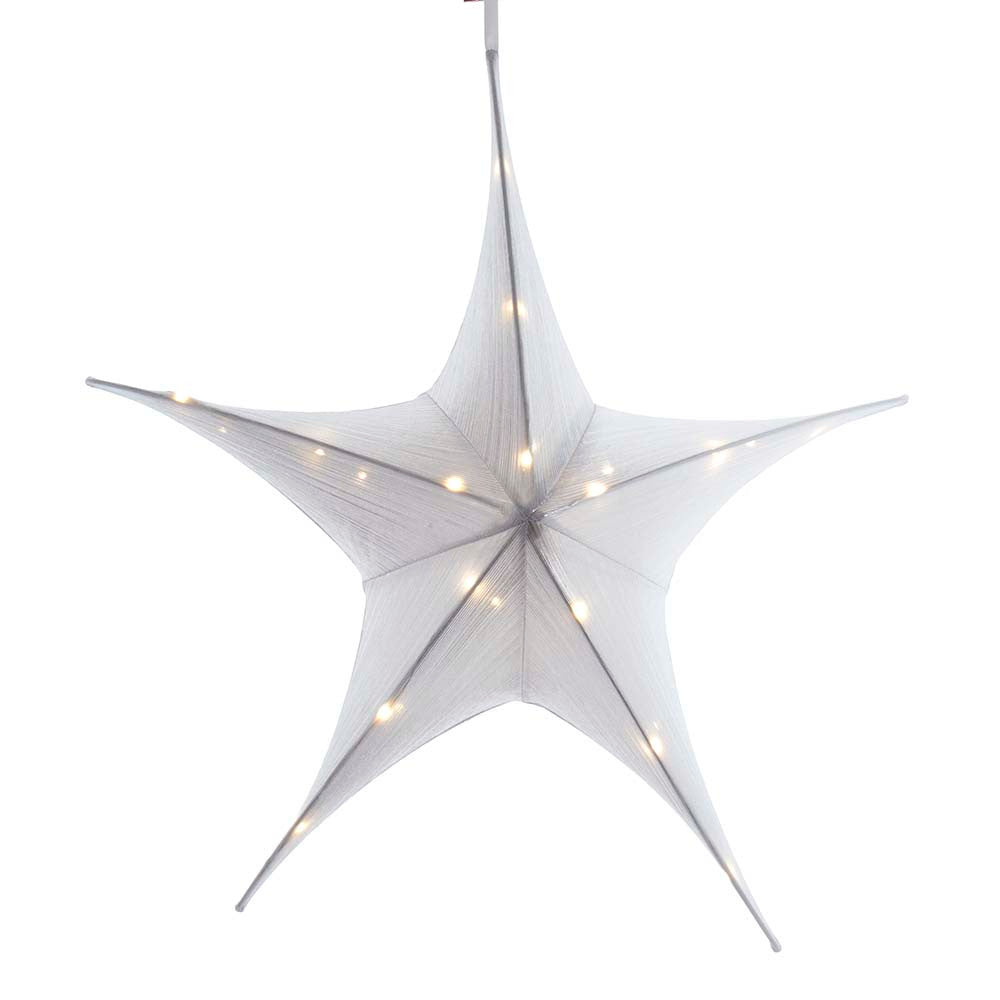 Kurt S Adler 16 in Battery-Operated Silver Foldable 3D Star