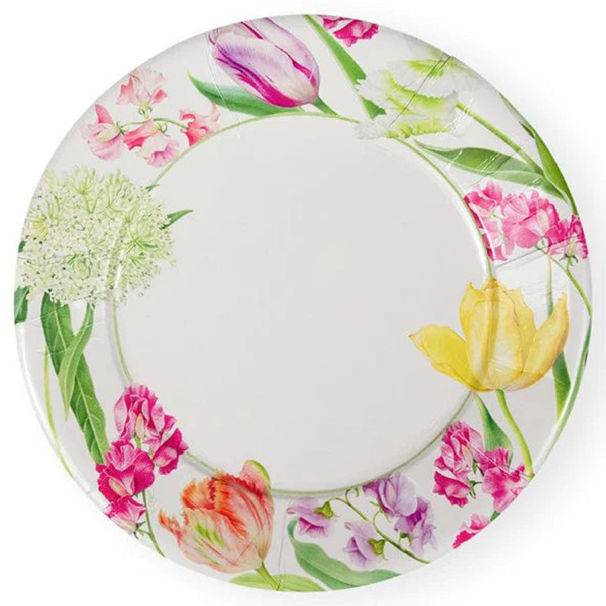 Caspari Spring Flower Show Dinner Plates