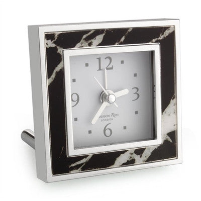 Addison Ross Black Marble Alarm Clock