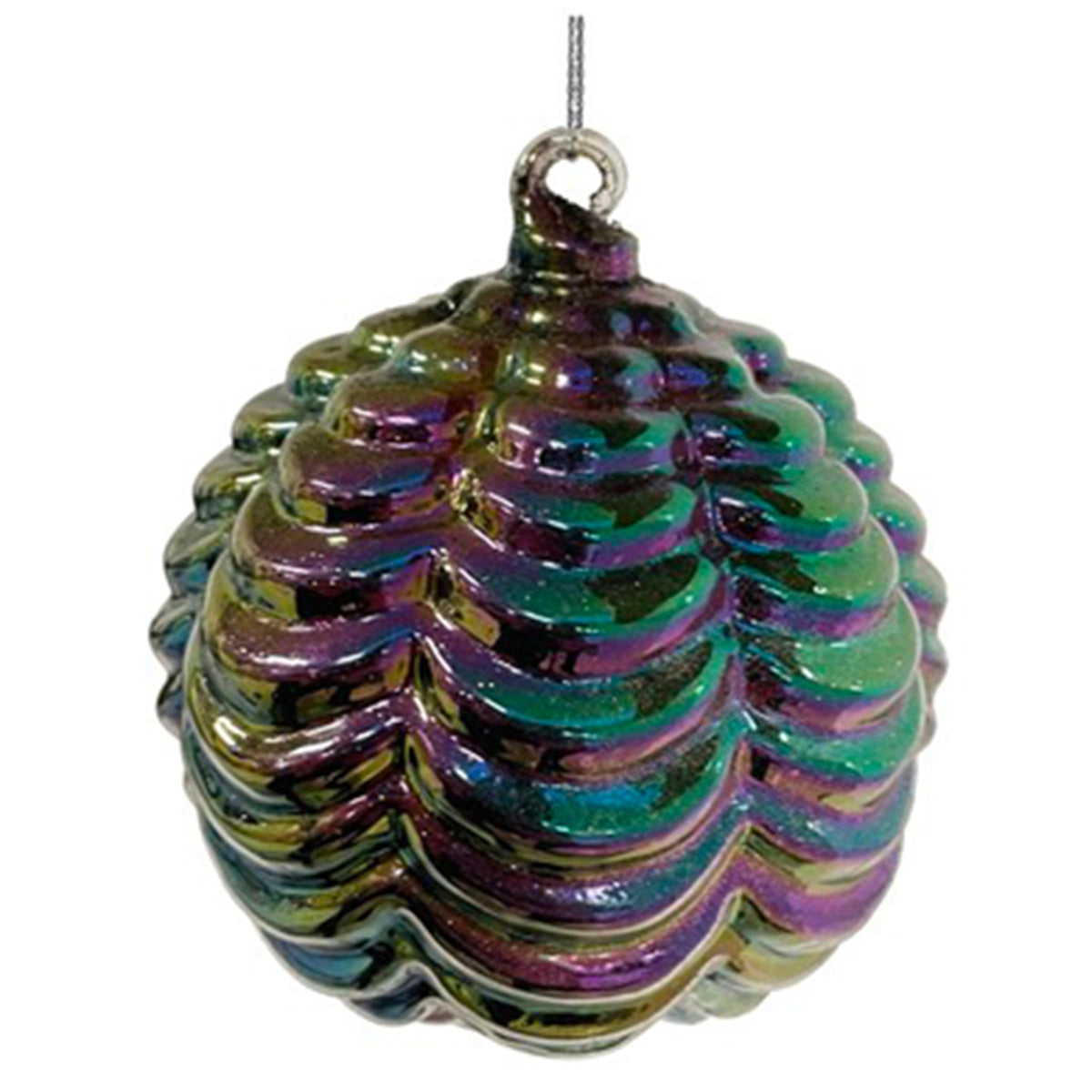 ShiShi Frilled Purple Lustered Ball Ornament