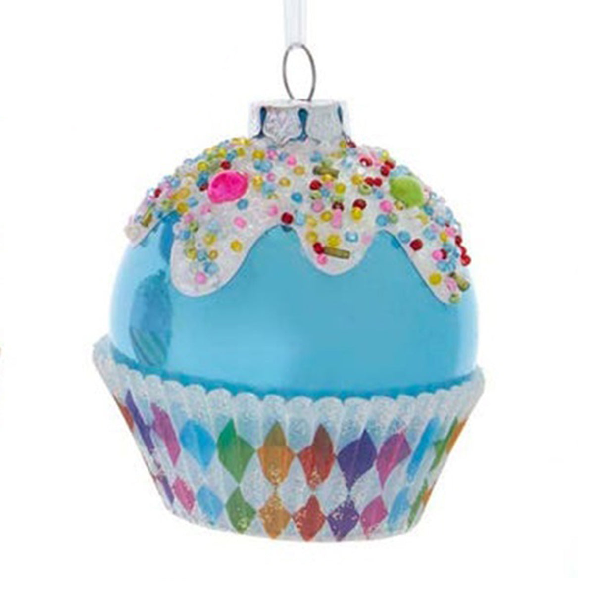 Kurt Adler 3.25" Glass Cupcake Ornament