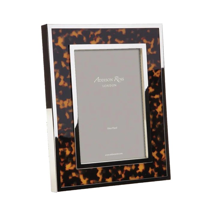 Addison Ross Faux Tortoiseshell and Silver 5"x7" Frame