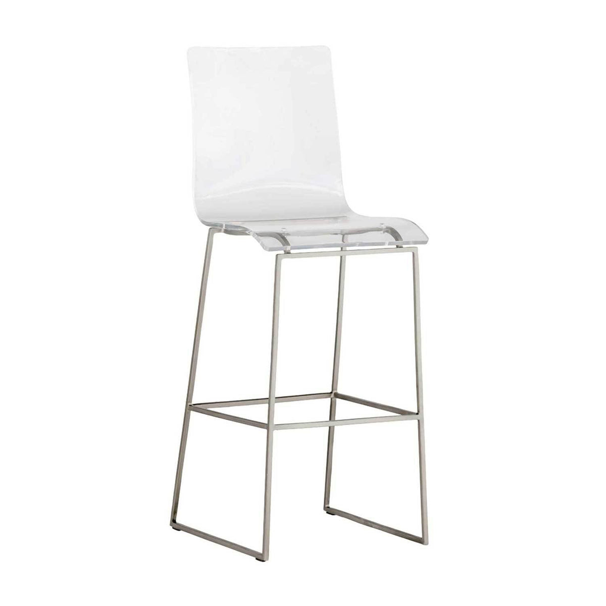 Image of translucent barstool Seating against a white background