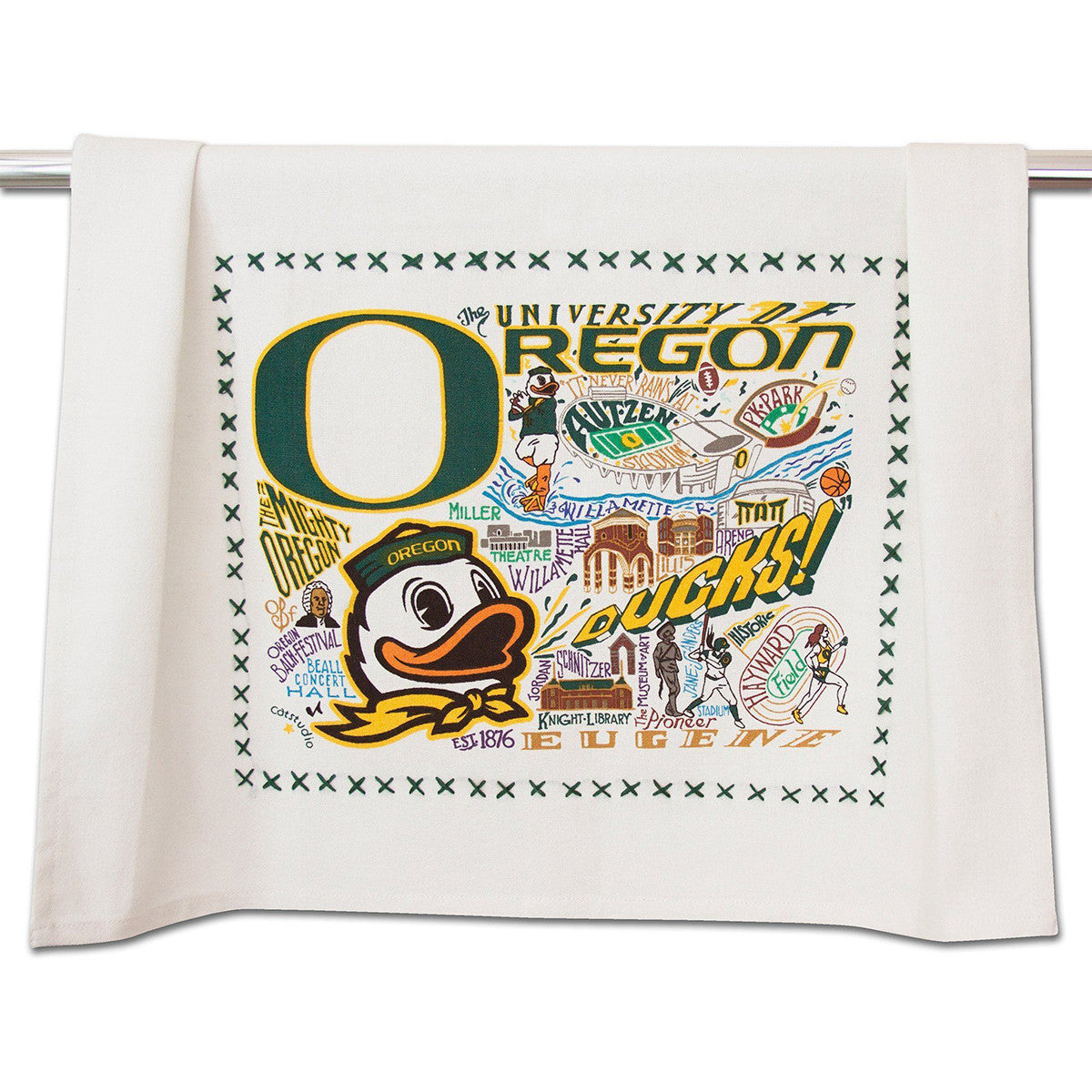 Catstudio University of Oregon Dish Towel