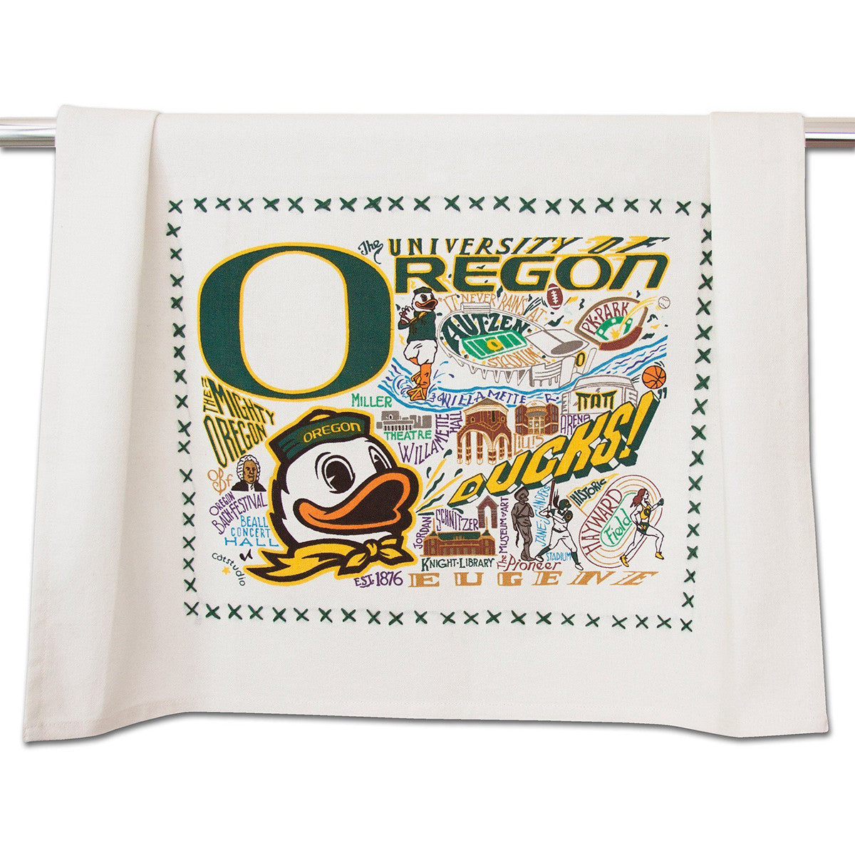 An image of Catstudio University of Oregon Dish Towel