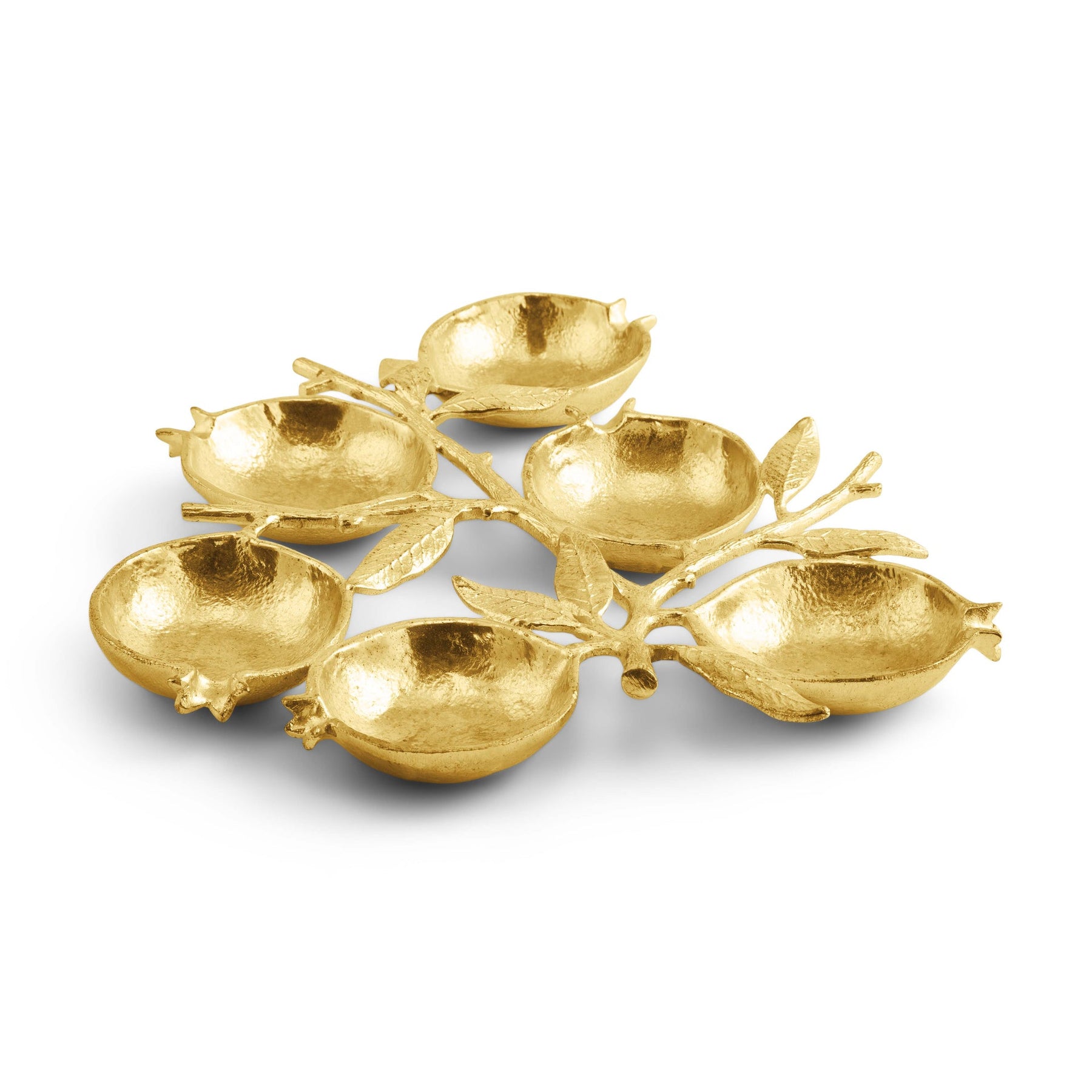 An image of Michael Aram Pomegranate 6 Compartment Seder Plate