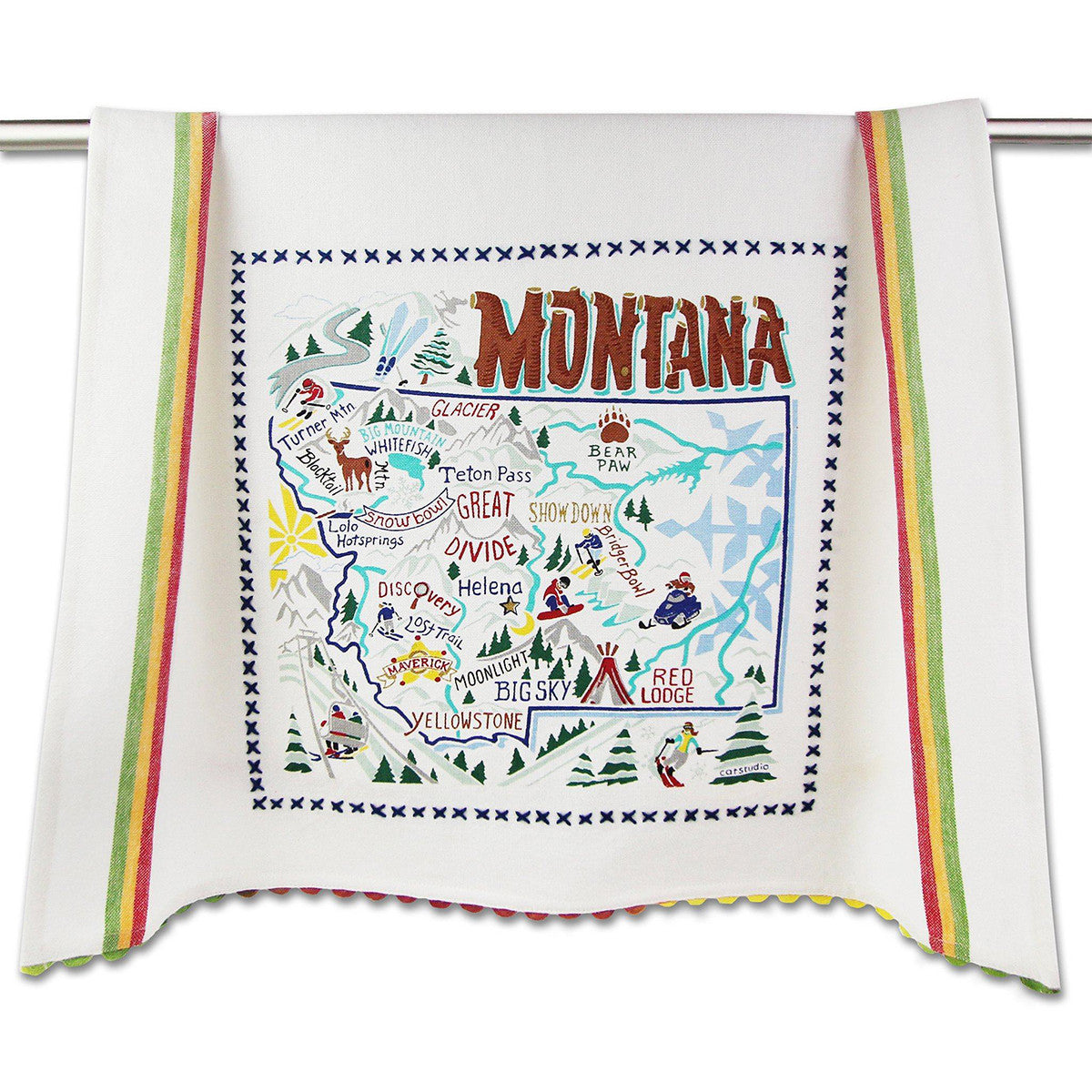 Catstudio Ski Montana Dish Towel