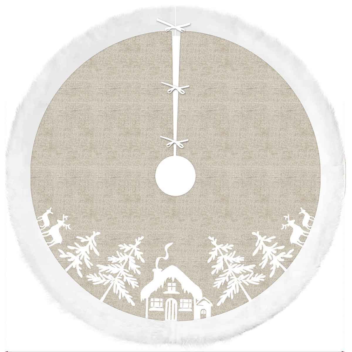 Mon Ami Snowy Village Tree Skirt