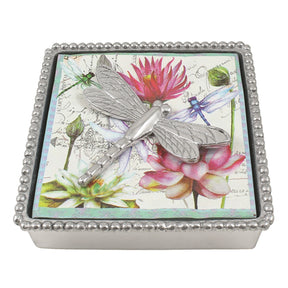 Mariposa Dragonfly Beaded Napkin Box