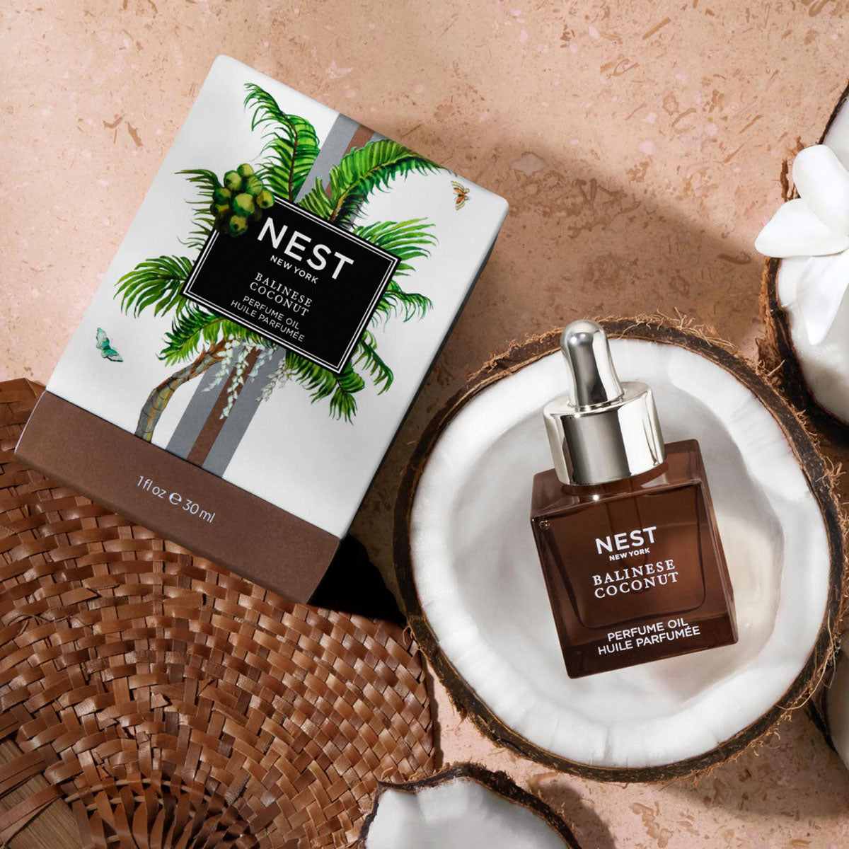 An image of Nest Perfume Oil 30mL/1.0 fl oz. - Balinese Coconut