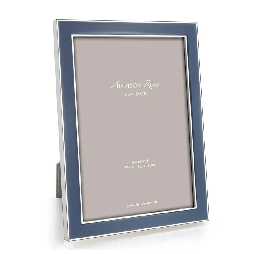 Addison Ross Enamel with Blue Silver Frame