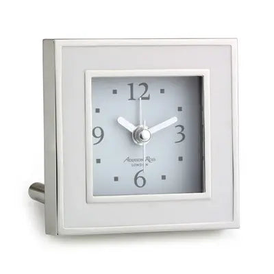 Addison Ross White Enamel Alarm Clock