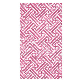 Caspari Fretwork Fuchsia Guest Towel in Fuchsia